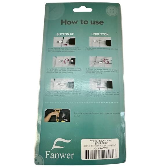 NEW Fanwer Button Hook and Zipper Pull Set Button Up Unbutton Help Dress Up - Picture 3 of 5